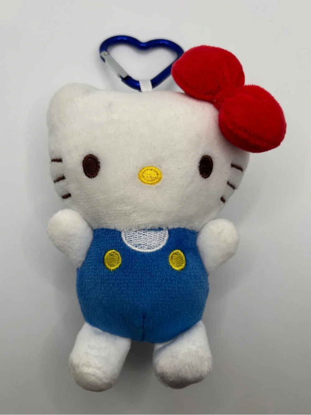 Hello Kitty Plush Keychain - White, Blue & Red new key chain heart